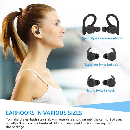 Wireless Sport Earbuds – IPX7 Waterproof, Bluetooth 5.0, 20-Hour Battery