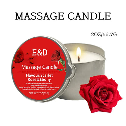 2-in-1 Rose Candle & Body Oil – Aromatherapy & Skin Nourishing Candle