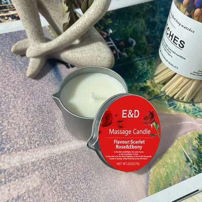 2-in-1 Rose Candle & Body Oil – Aromatherapy & Skin Nourishing Candle