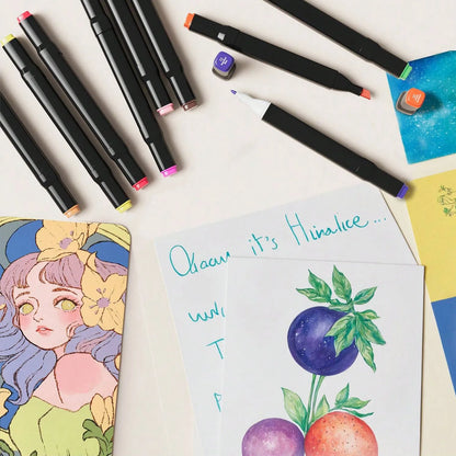 Artist-Grade Alcohol Markers – 120 Colors for Journaling, Coloring & Design Work
