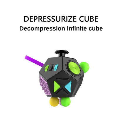 12-Sided Anti-Stress Fidget Cube – For ADHD, Autism & Anxiety
