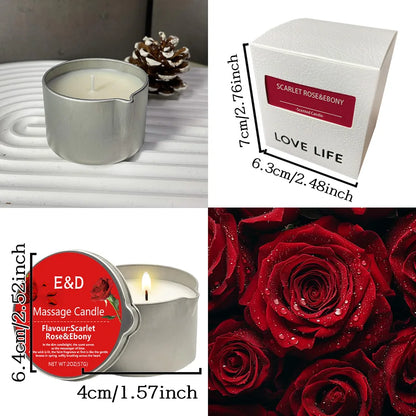 2-in-1 Rose Candle & Body Oil – Aromatherapy & Skin Nourishing Candle