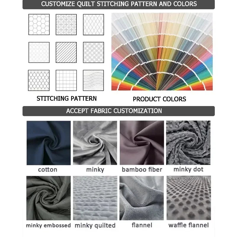 15lb–25lb weighted blanket – stress & anxiety relief for adults, autism-friendly