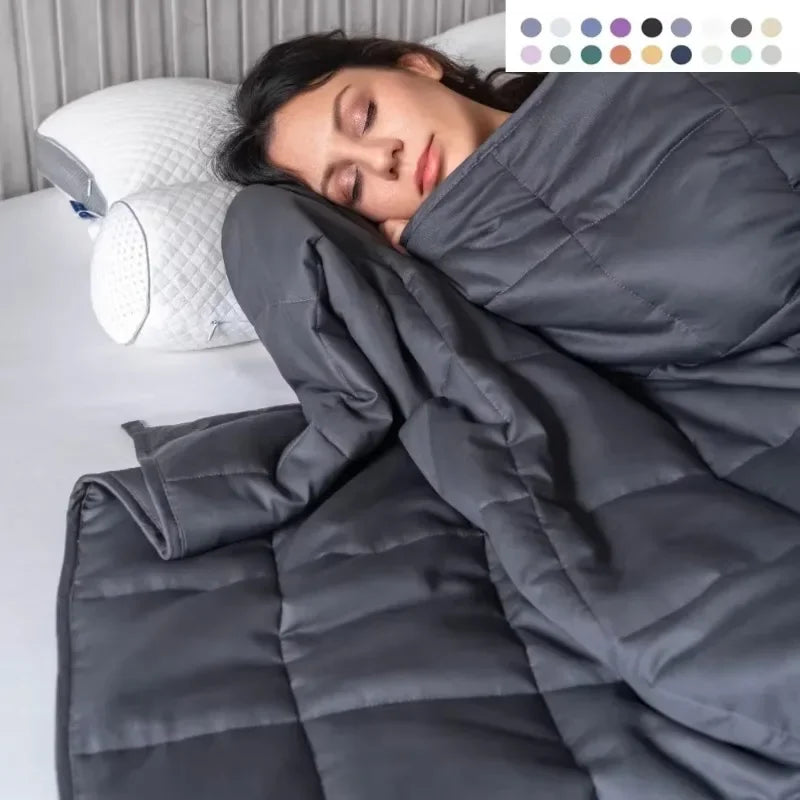 15lb–25lb weighted blanket – stress & anxiety relief for adults, autism-friendly