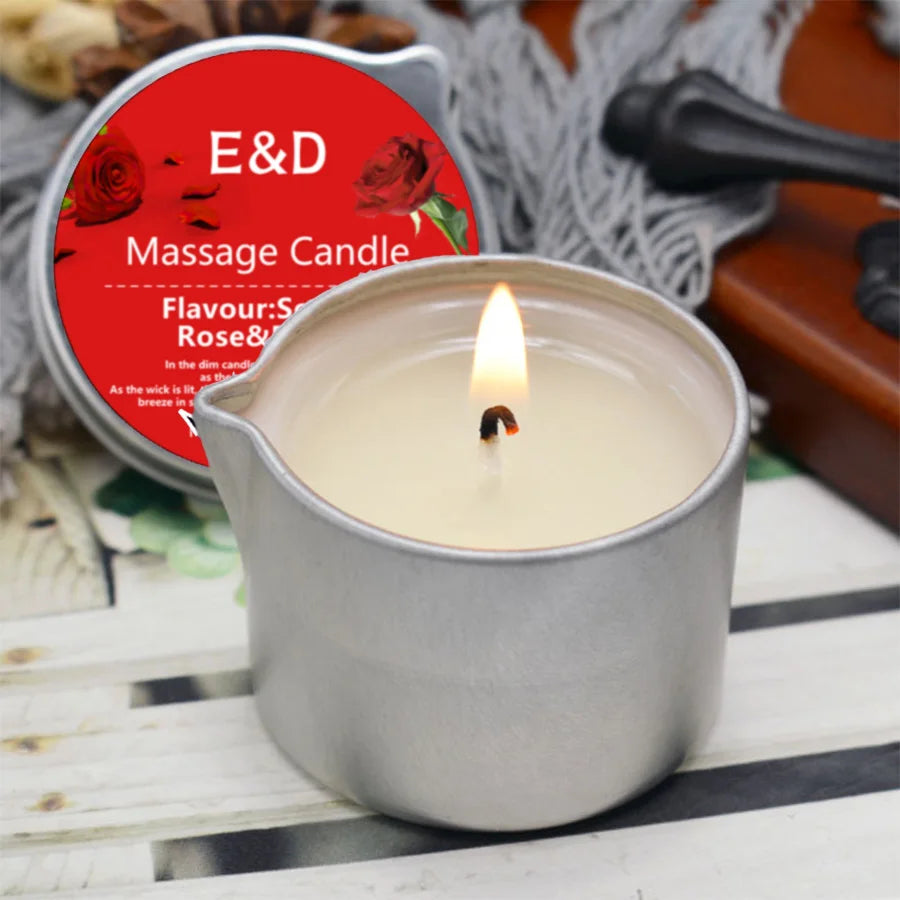 2-in-1 rose candle & body oil – aromatherapy & skin nourishing candle