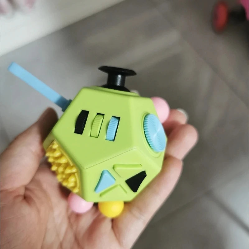 12-sided anti-stress fidget cube – for adhd, autism & anxiety
